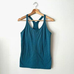 Lululemon Ebb To Street Ribbed Racerback Tank Top Pacific Teal Women's